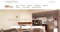 Desktop Screenshot of gabyohomesbienesraices.com.mx